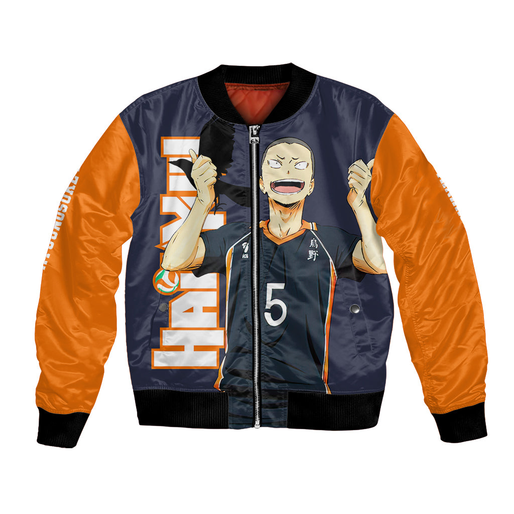 Karasuno Tanaka Bomber Jacket Haikyu