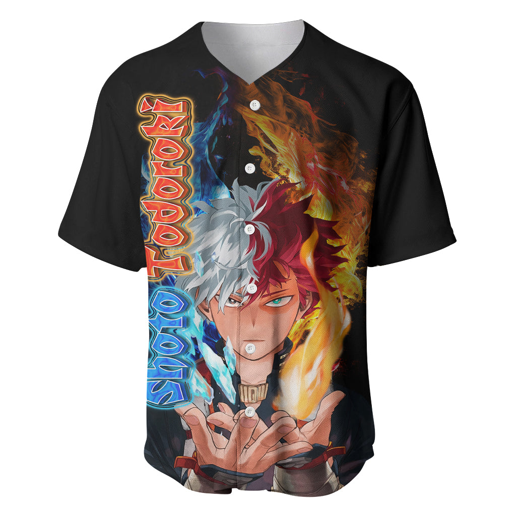 Shoto Todoroki - My Hero Academia Baseball Jersey Anime Style