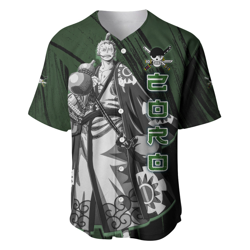 Wano Zoronoa Zoro - One Piece Baseball Jersey Anime Style