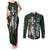 Wano Zoronoa Zoro - One Piece Couples Matching Tank Maxi Dress and Long Sleeve Button Shirt Anime Style