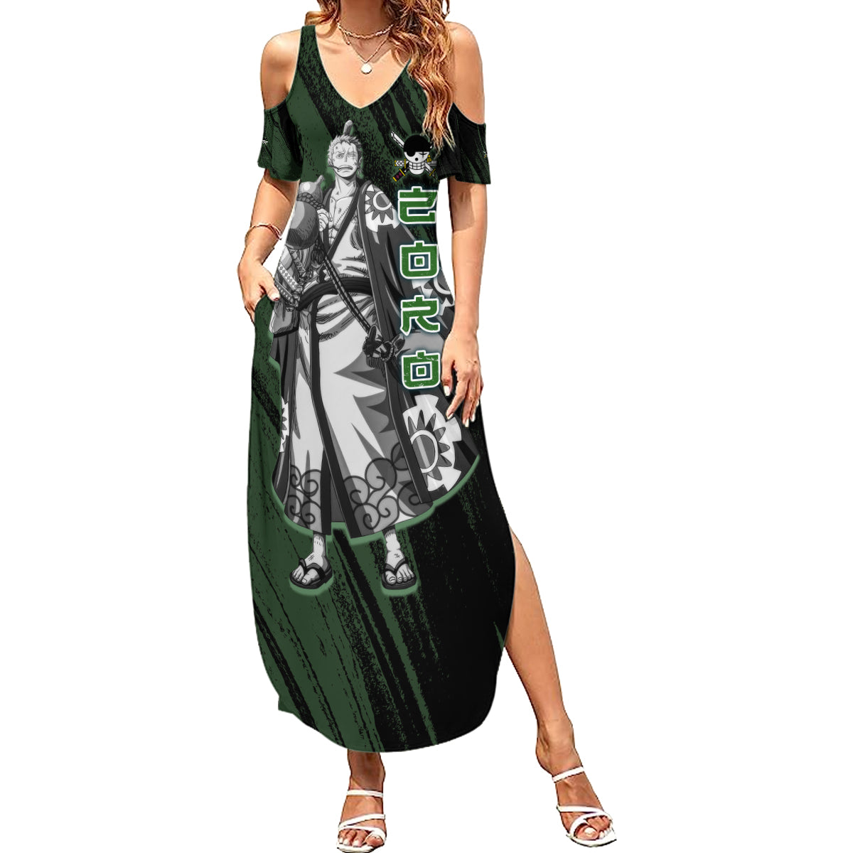 Wano Zoronoa Zoro - One Piece Summer Maxi Dress Anime Style