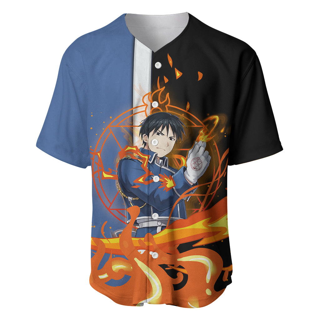 Mustang Roy Fulmetal Achemist Baseball Jersey Anime Style