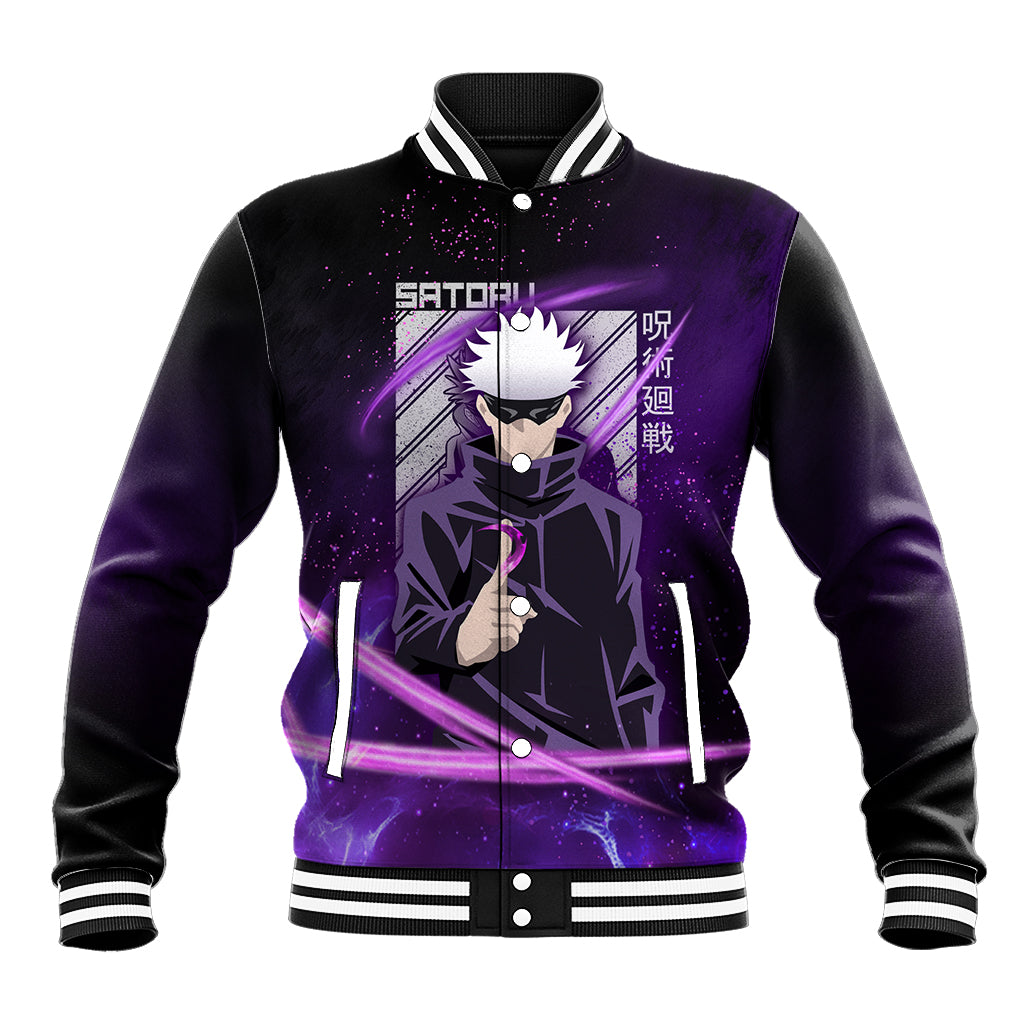 Gojo Satoru - Jujutsu Kaisen Baseball Jacket Aura Anime Galaxy Style