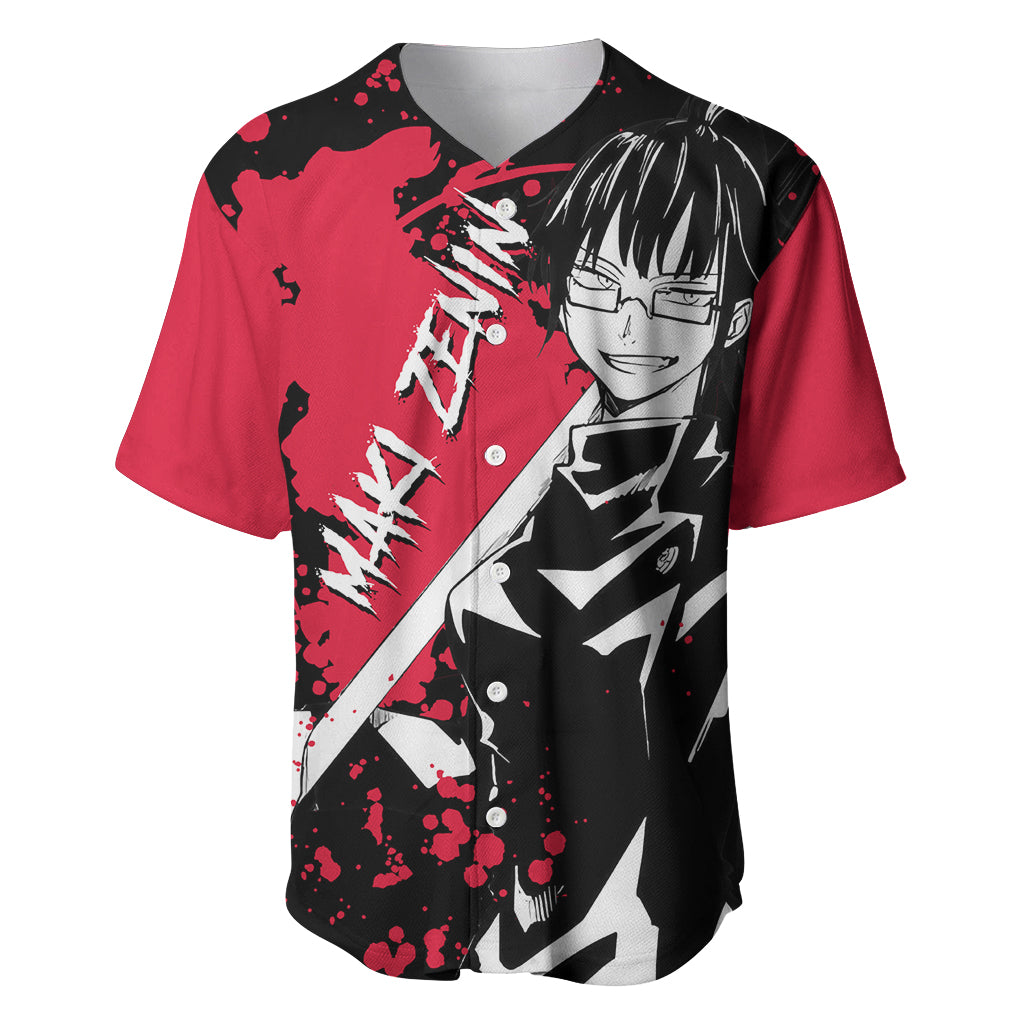 Maki Zenin Jujutsu Kaisen Baseball Jersey Manga Style Art