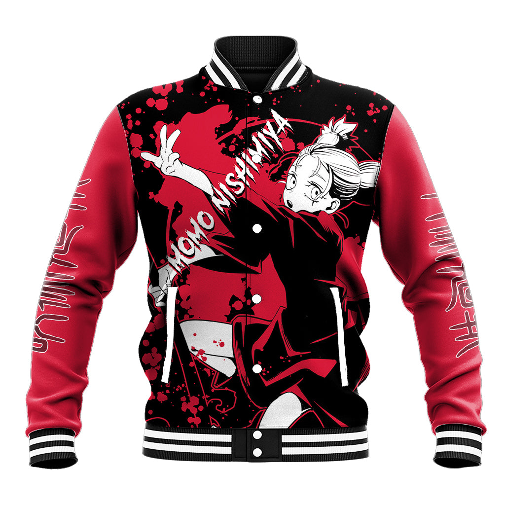 Momo Nishimiya Jujutsu Kaisen Baseball Jacket Manga Style Art