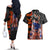 Goku Dragon Ball Couples Matching Off The Shoulder Long Sleeve Dress and Hawaiian Shirt Anime Mix Text Pattern Abstract Style