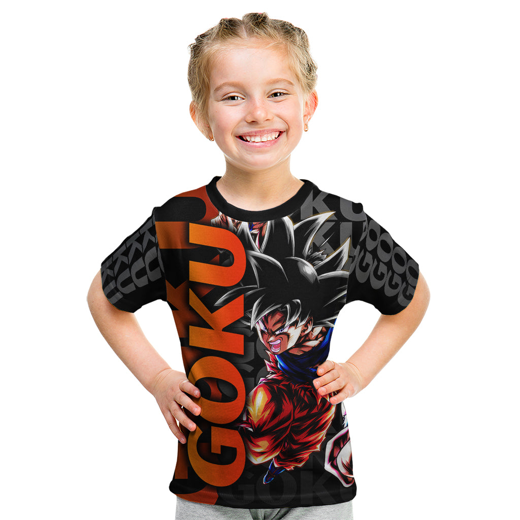 Goku Dragon Ball Kid T Shirt Anime Mix Text Pattern Abstract Style