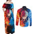 Shoto Todoroki - My Hero Academia Couples Matching Off Shoulder Maxi Dress and Long Sleeve Button Shirt Anime Style