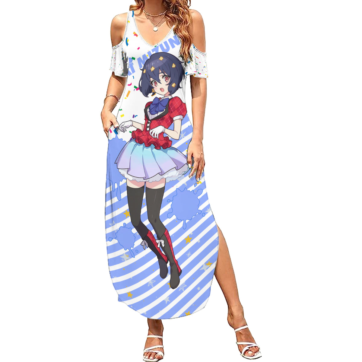 Zombie Land Saga Ai Mizuno Summer Maxi Dress Anime Style