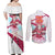 Zombie Land Saga Sakura Minamoto Couples Matching Off Shoulder Maxi Dress and Long Sleeve Button Shirt Anime Style