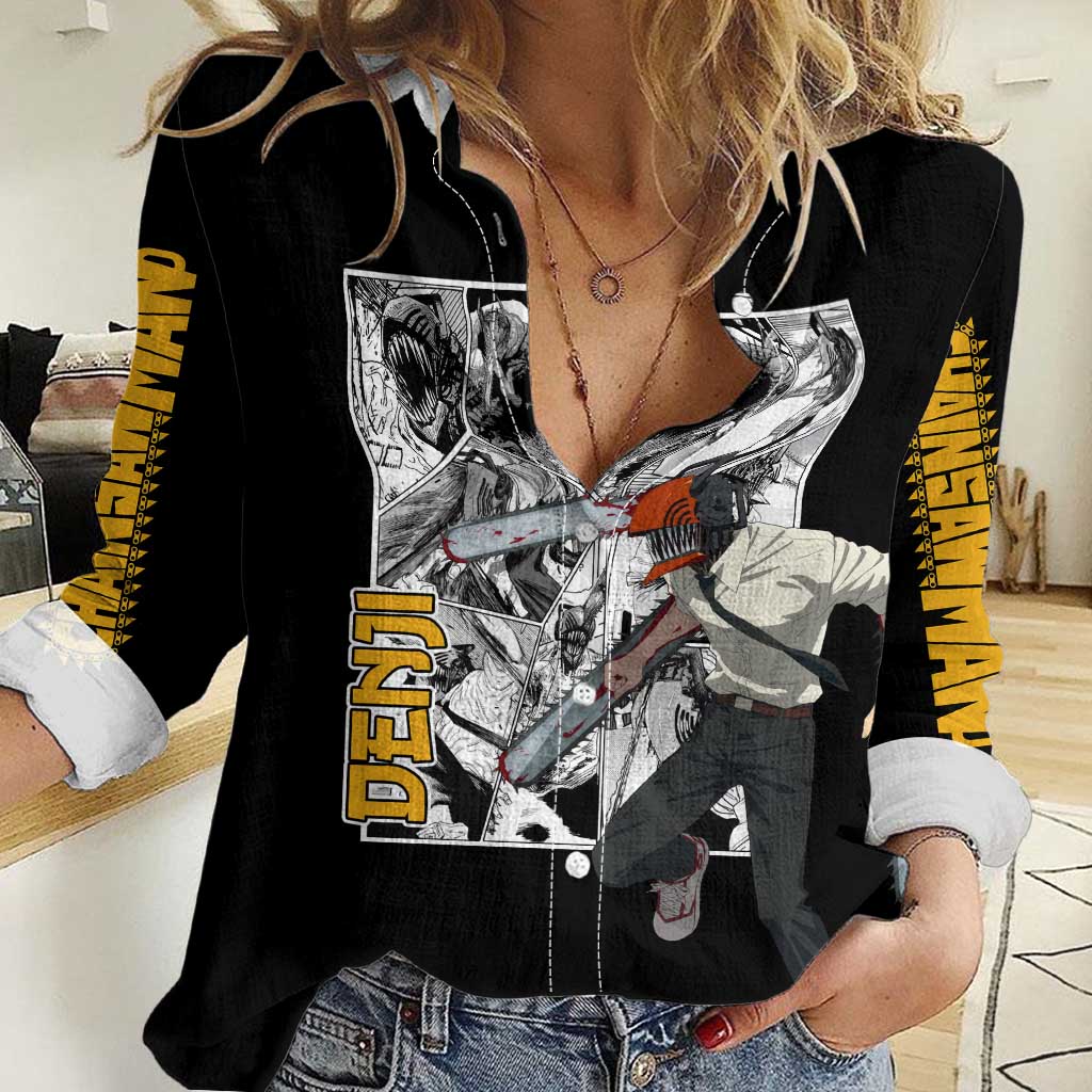 Denji - Chawsan man Women Casual Shirt Anime Mix Manga Style