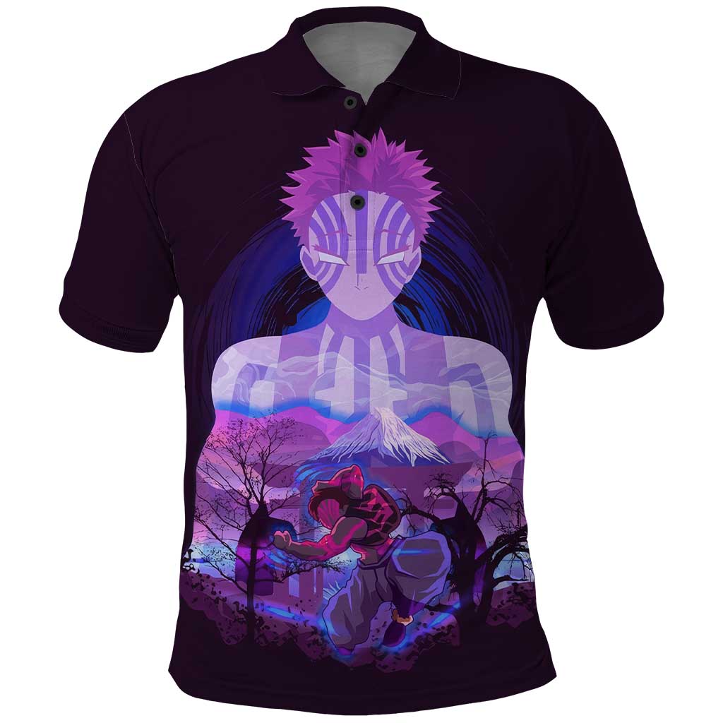 Akaza - Demon Slayer Polo Shirt Anime Style