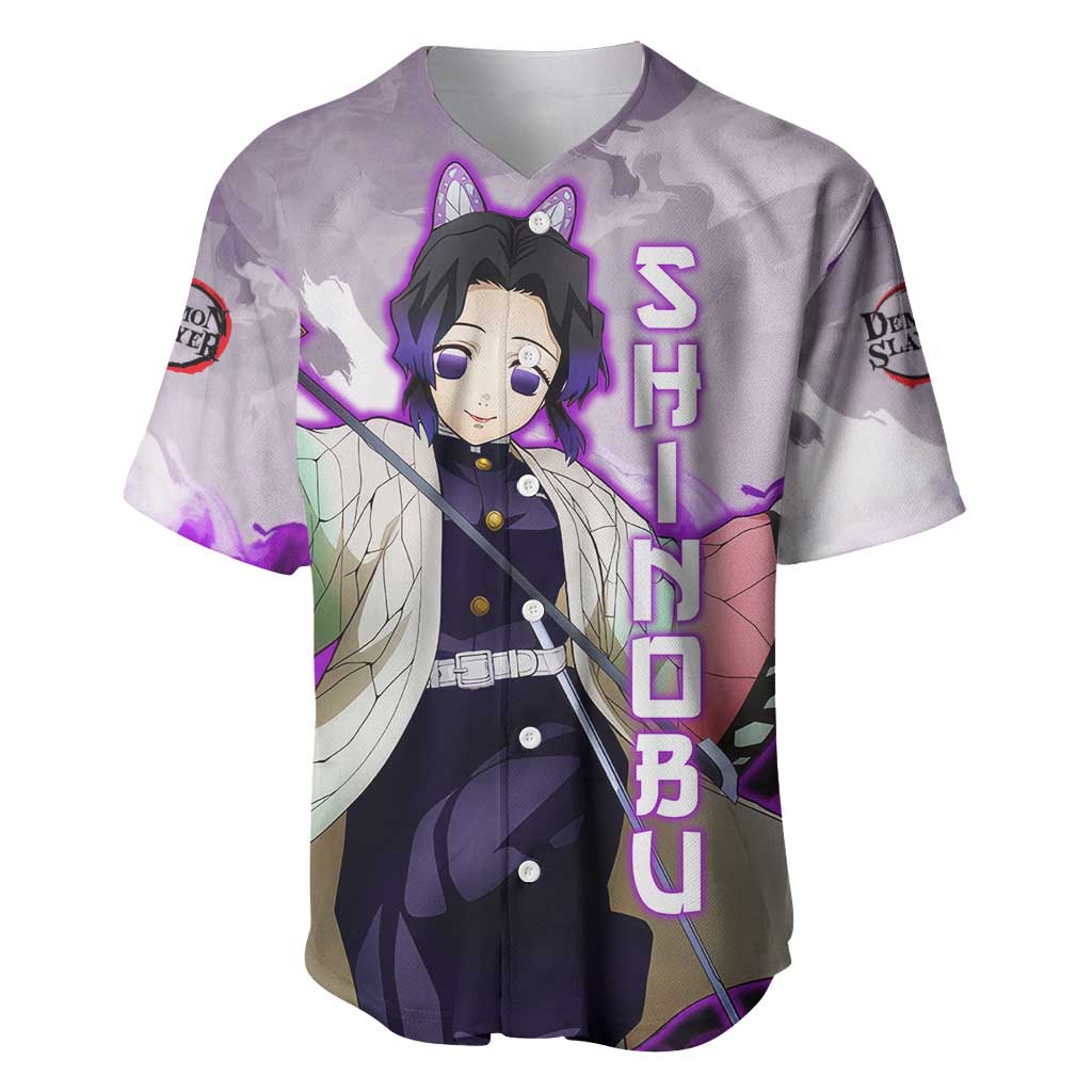 Shinobu Kocho - Demon Slayer Baseball Jersey Anime Style