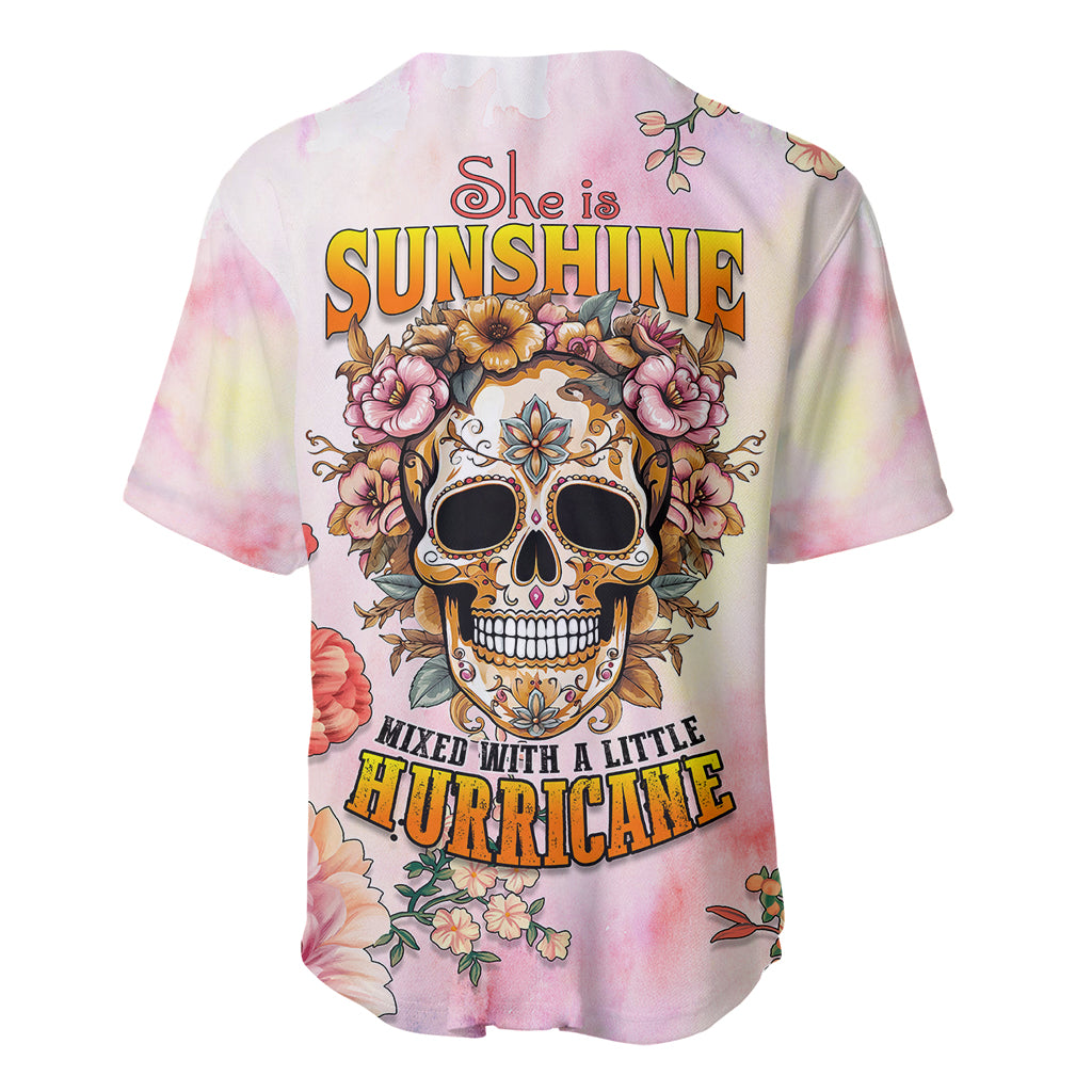 flower-skull-baseball-jersey-she-is-sunshine-mixed-with-a-little-hurricane