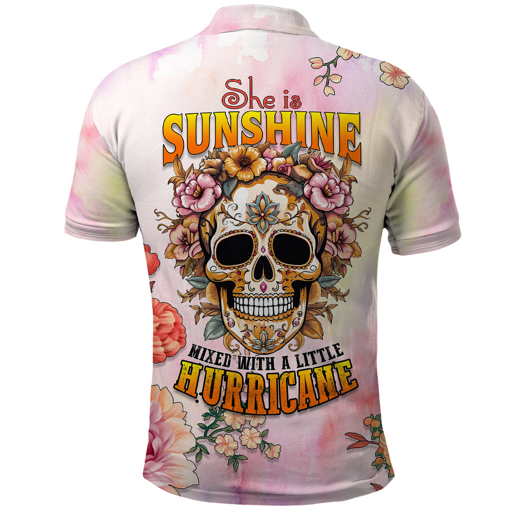 flower-skull-polo-shirt-she-is-sunshine-mixed-with-a-little-hurricane