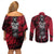 skull-death-couples-matching-off-shoulder-short-dress-and-long-sleeve-button-shirts-your-time