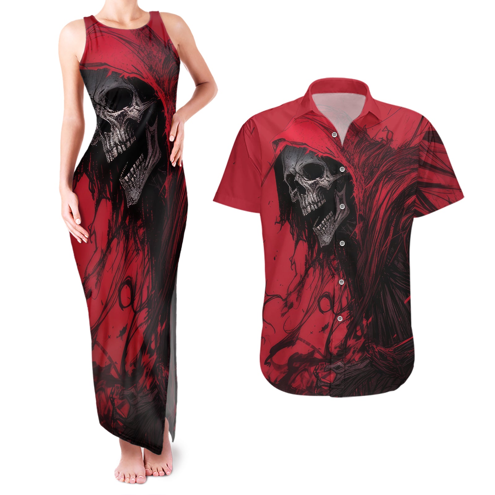 skull-death-couples-matching-tank-maxi-dress-and-hawaiian-shirt-your-time