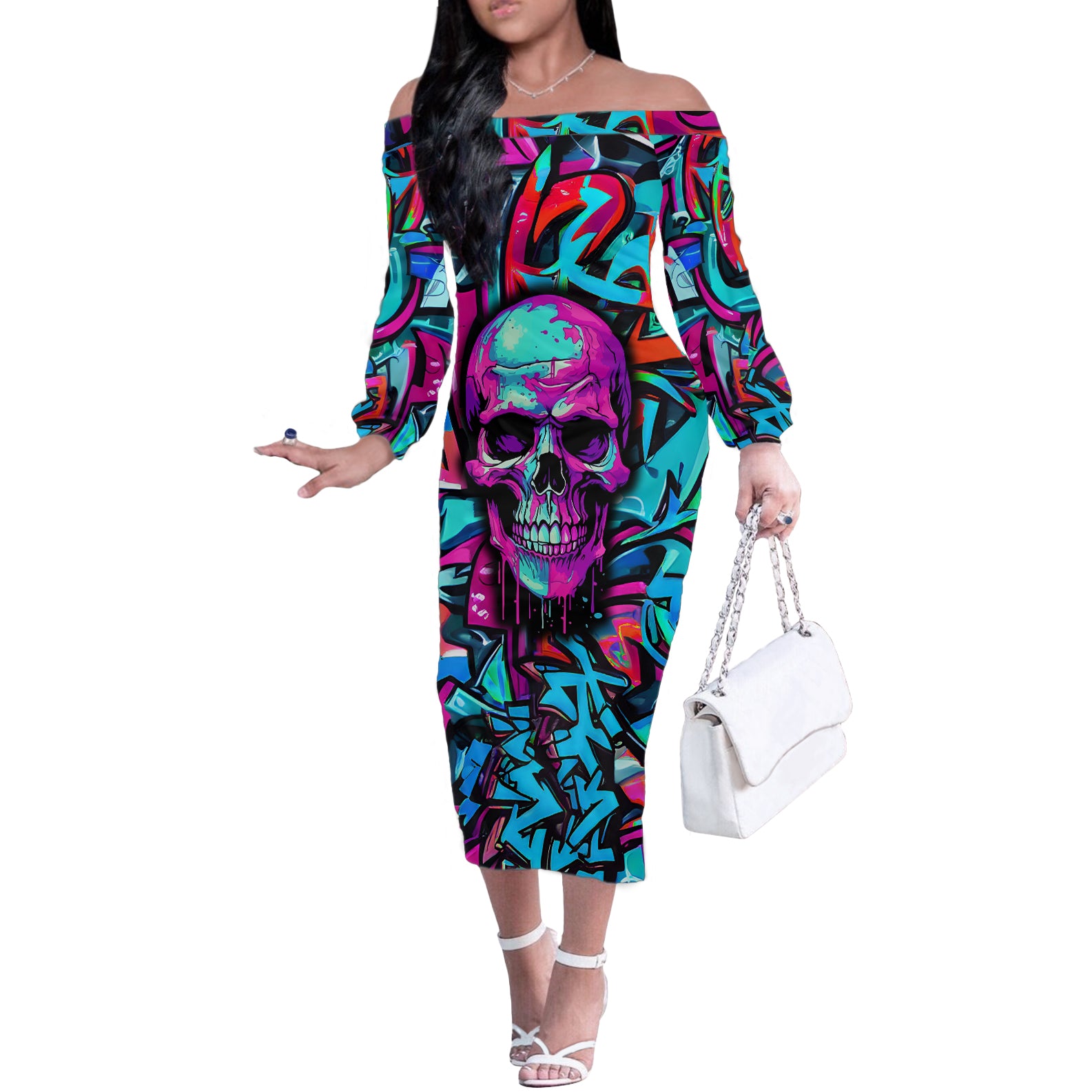 skull-grafity-off-the-shoulder-long-sleeve-dress-you-are-never-too-young-to-dream-big