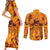 three-skulls-flaming-couples-matching-short-sleeve-bodycon-dress-and-long-sleeve-button-shirts-high-on-fire