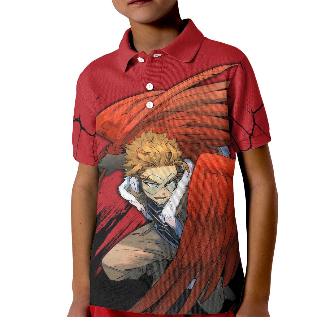 Hawks  - My Hero Academia Kid Polo Shirt Anime Style