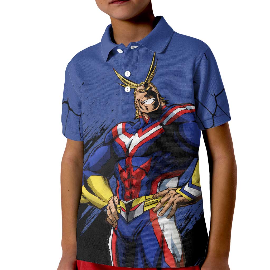 All Might - My Hero Academia Kid Polo Shirt Anime Style