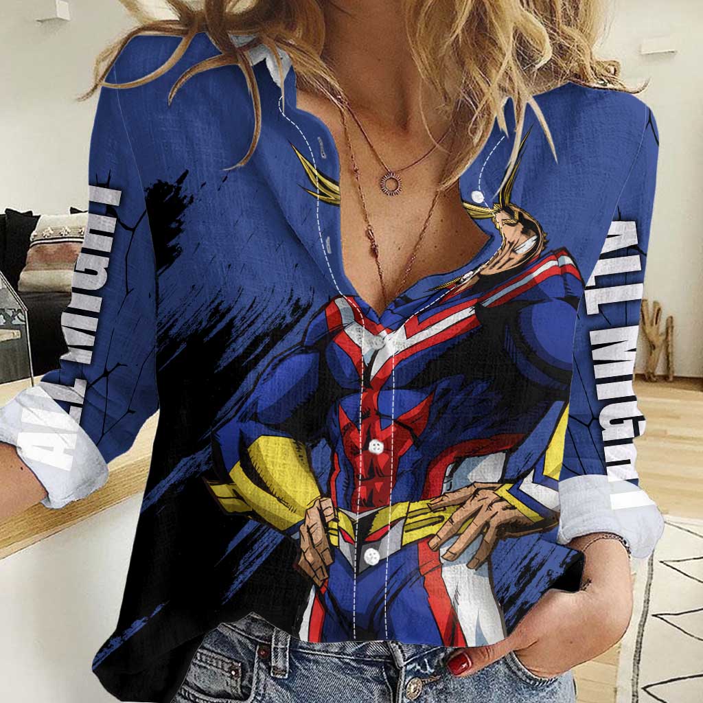 All Might - My Hero Academia Women Casual Shirt Anime Style