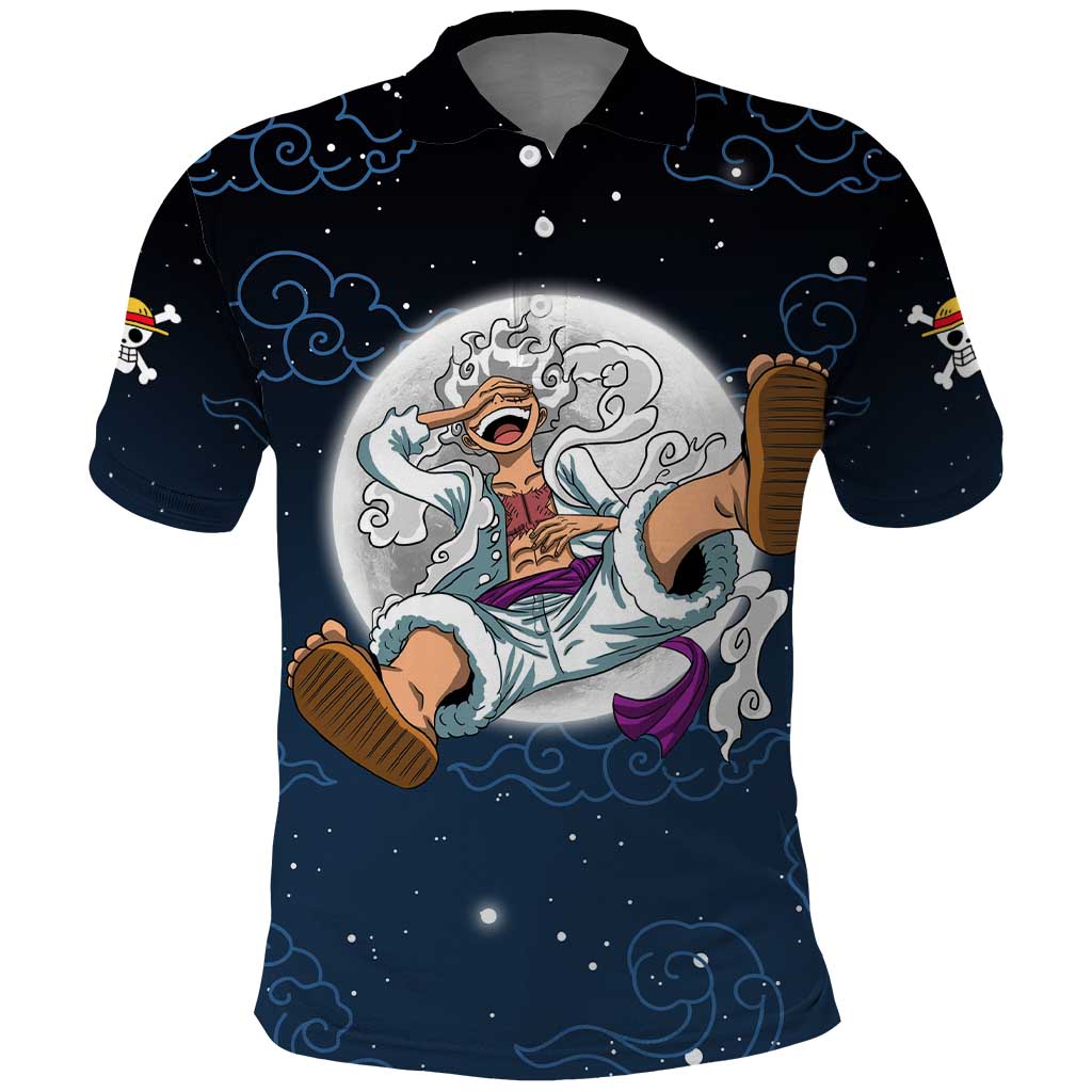 Luffy Gear 5 V2 One Piece Polo Shirt Anime Style