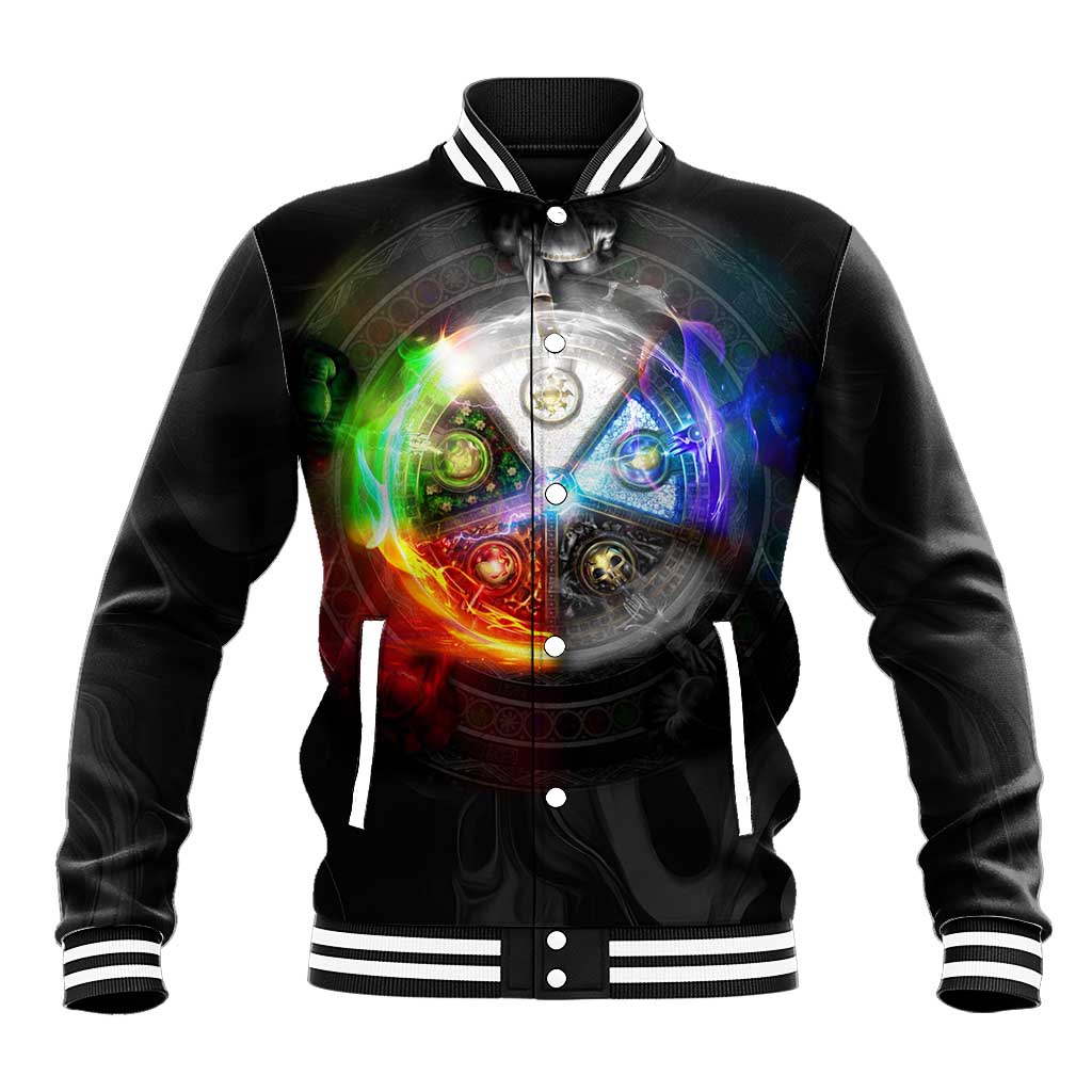 Elements of Magic the Gathering Baseball Jacket Anime Style