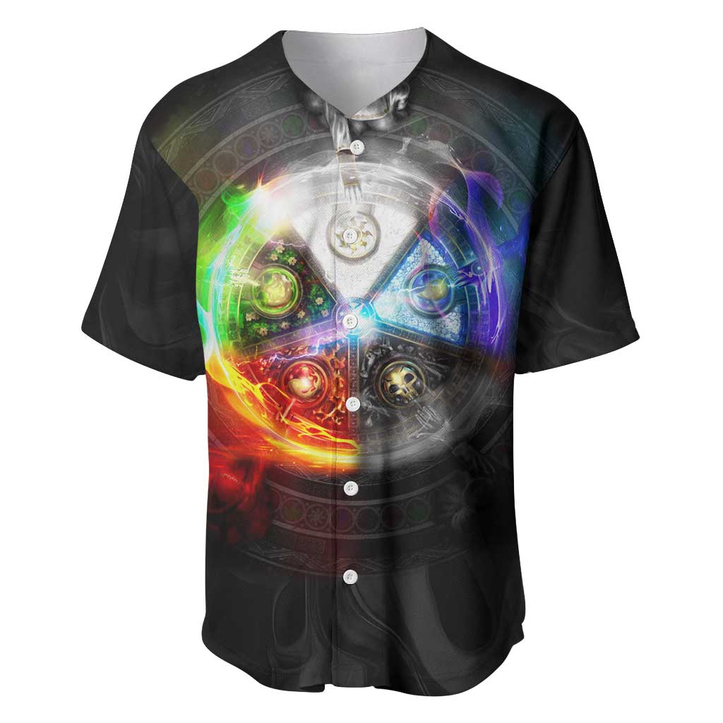 Elements of Magic the Gathering Baseball Jersey Anime Style