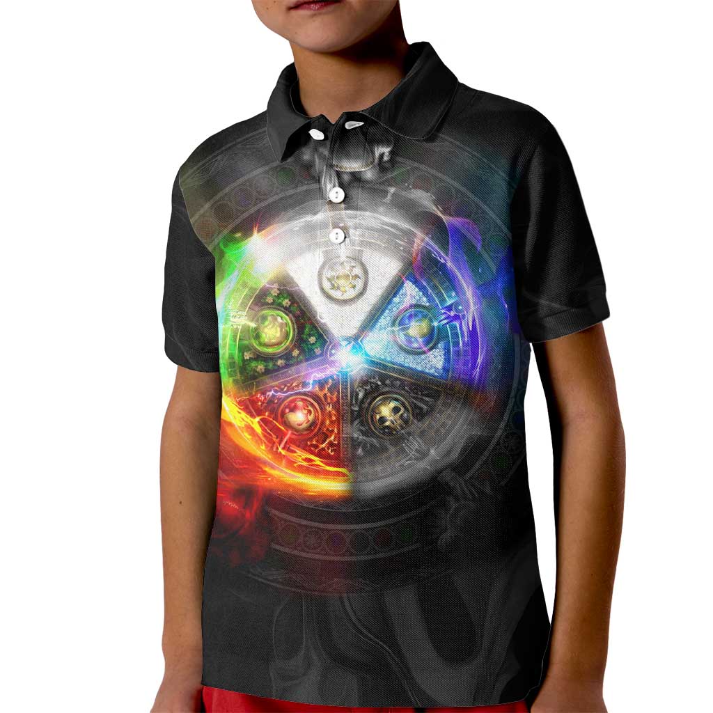 Elements of Magic the Gathering Kid Polo Shirt Anime Style