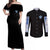 Rukia Kuchiki TYBWA Bleach Couples Matching Off Shoulder Maxi Dress and Long Sleeve Button Shirt Anime Style