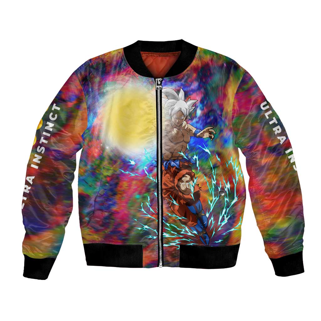 Trippy Ultra Instinct Goku Dragon Ball Z Bomber Jacket Anime Style