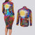 Trippy Ultra Instinct Goku Dragon Ball Z Couples Matching Long Sleeve Bodycon Dress and Long Sleeve Button Shirt Anime Style