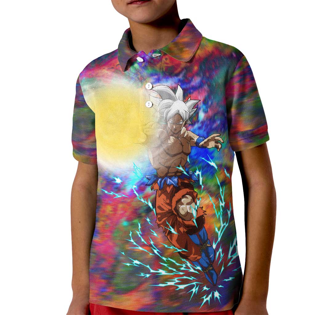 Trippy Ultra Instinct Goku Dragon Ball Z Kid Polo Shirt Anime Style