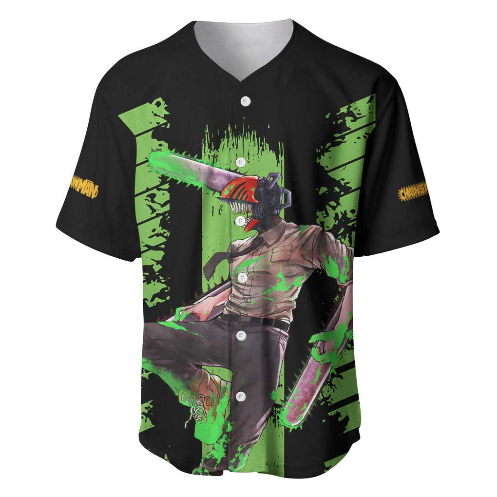 Denji Chainsaw Man Baseball Jersey Anime Cyper Art Style