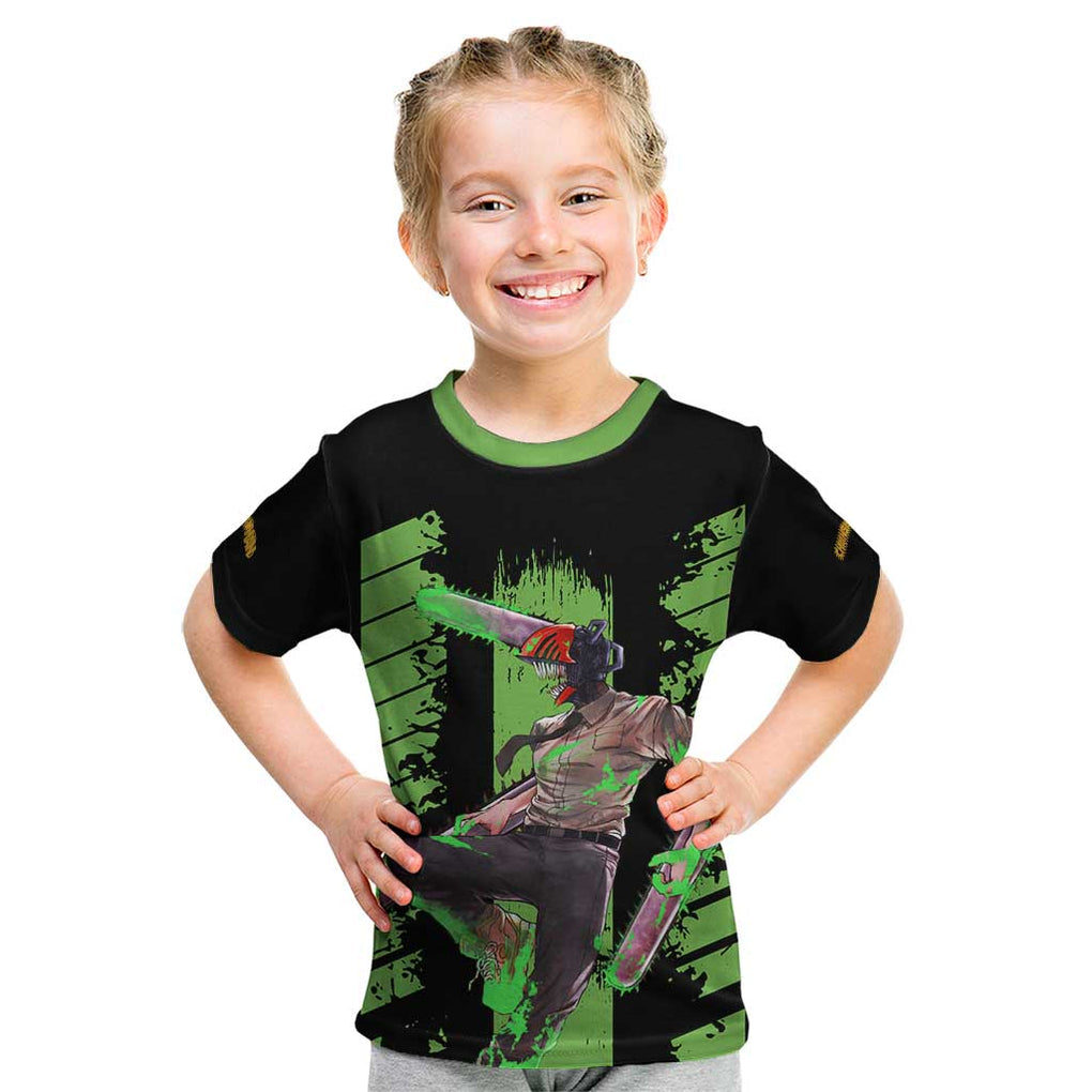 Denji Chainsaw Man Kid T Shirt Anime Cyper Art Style