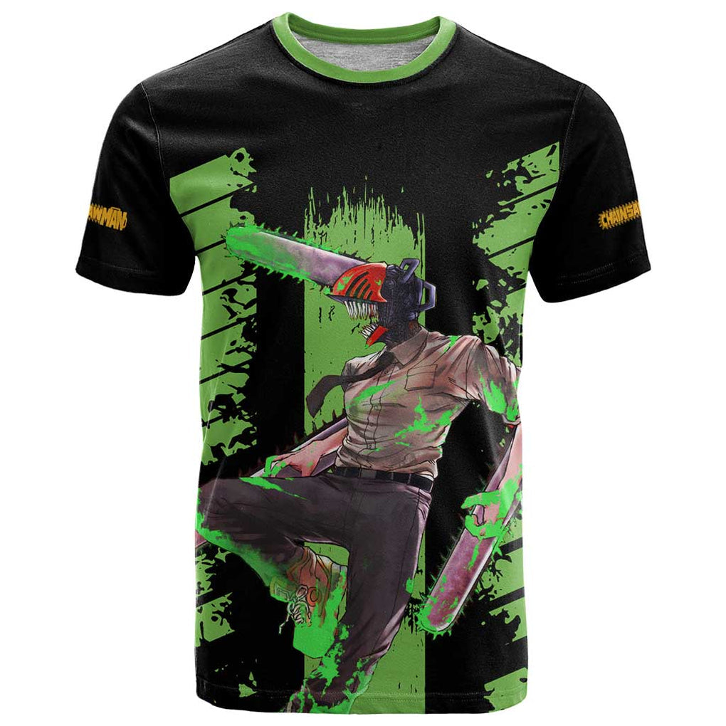 Denji Chainsaw Man T Shirt Anime Cyper Art Style