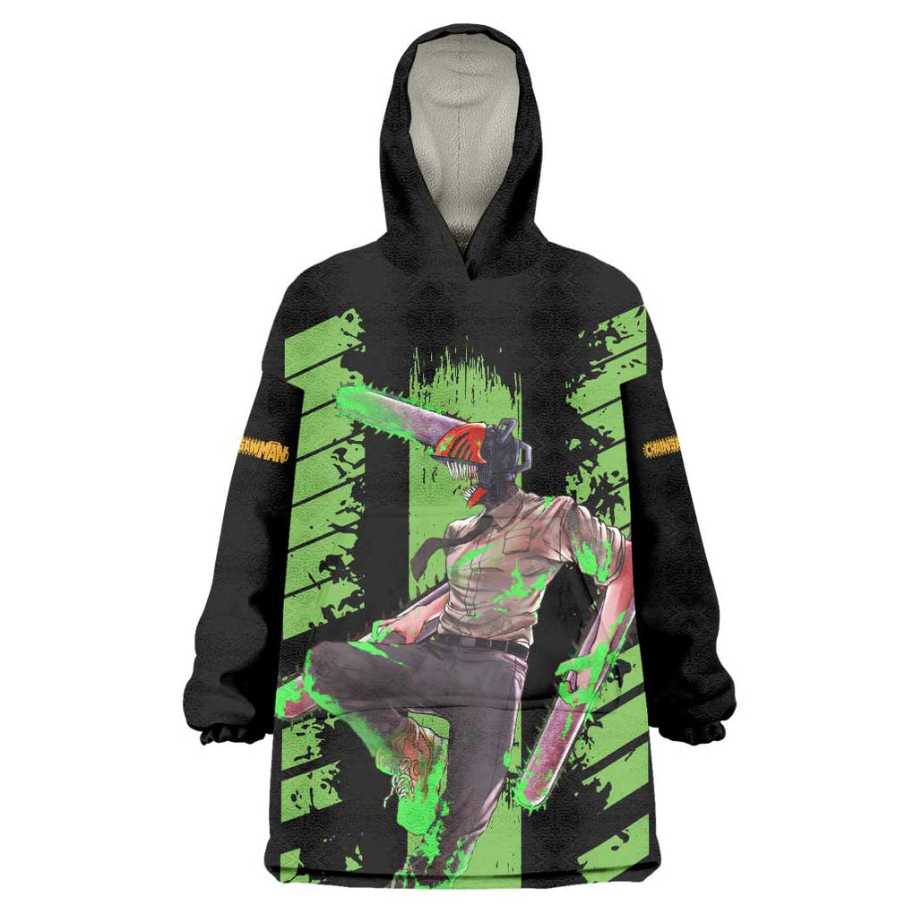 Denji Chainsaw Man Wearable Blanket Hoodie Anime Cyper Art Style