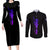 Saturn - Sailor Moon Couples Matching Long Sleeve Bodycon Dress and Long Sleeve Button Shirt Anime Style