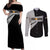 Black Star Soul Eater Couples Matching Off Shoulder Maxi Dress and Long Sleeve Button Shirt Anime Style TS04