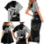 Black Star Soul Eater Family Matching Short Sleeve Bodycon Dress and Hawaiian Shirt Anime Style TS04