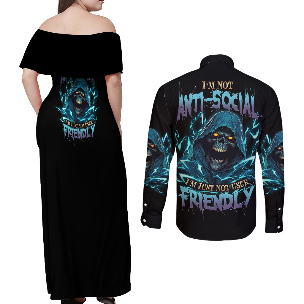 im-not-anti-social-mad-reaper-skull-couples-matching-off-shoulder-maxi-dress-and-long-sleeve-button-shirt