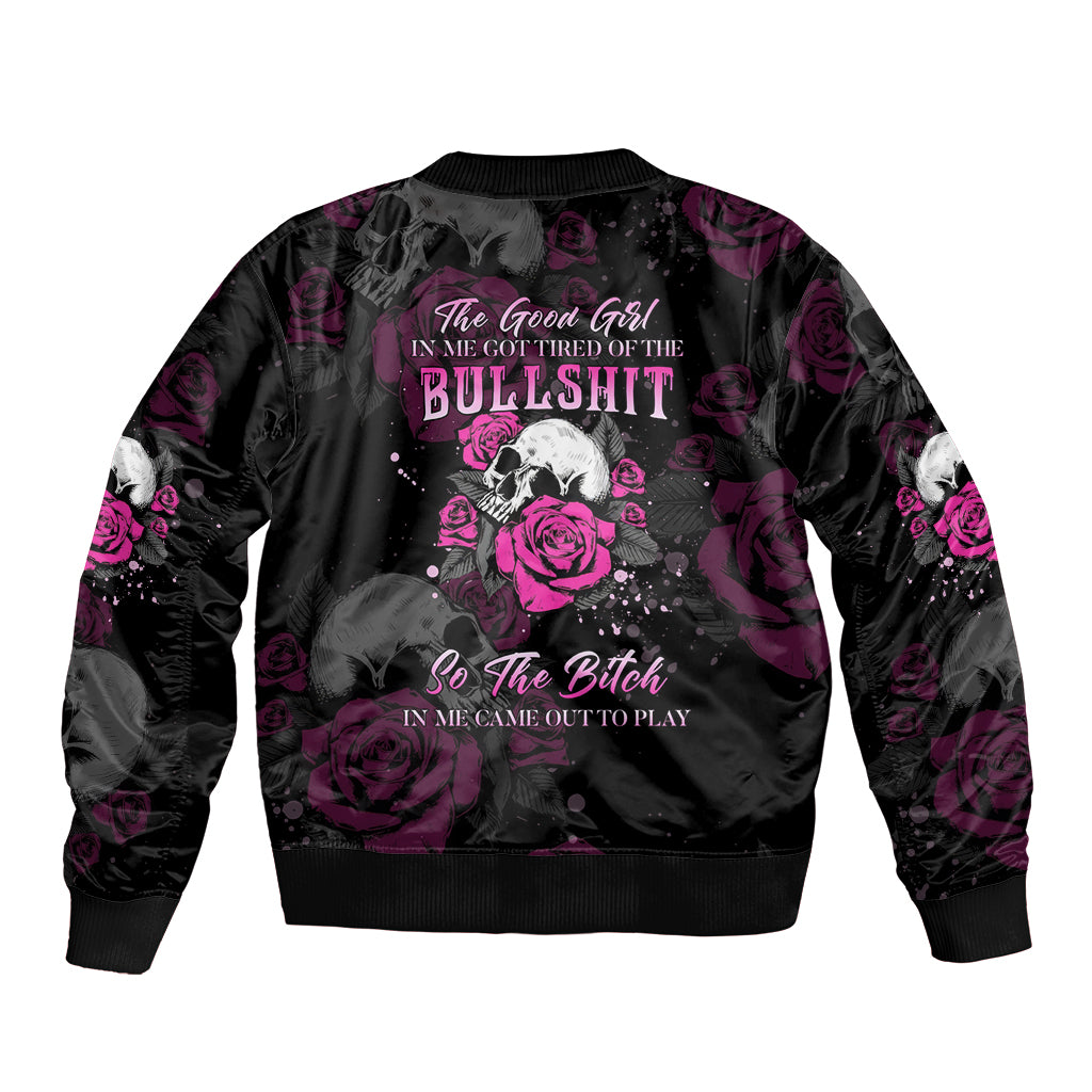 the-good-girl-in-me-got-tired-skull-rose-bomber-jacket