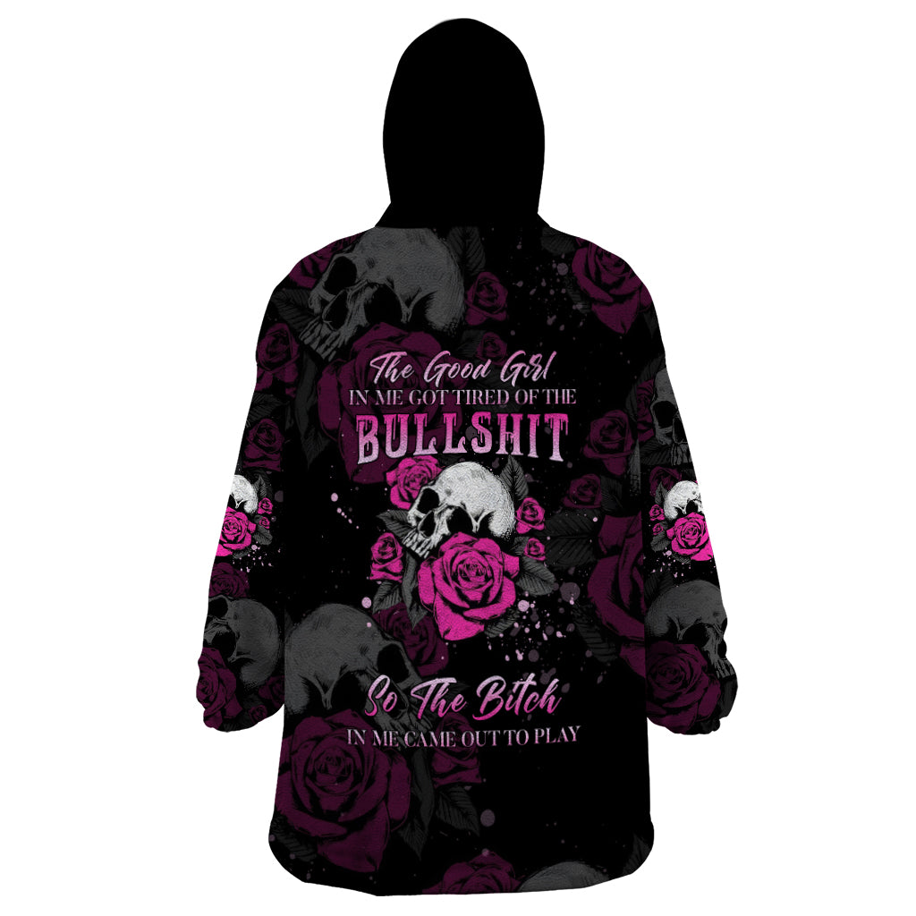 the-good-girl-in-me-got-tired-skull-rose-wearable-blanket-hoodie