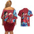 Luffy Wano - One Piece Couples Matching Off Shoulder Short Dress and Hawaiian Shirt Anime Style