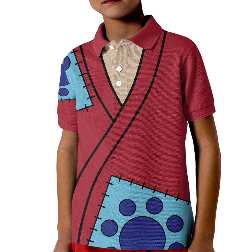 Luffy Wano - One Piece Kid Polo Shirt Anime Style