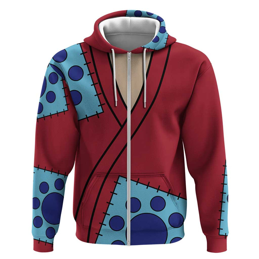 Luffy Wano - One Piece Zip Hoodie Anime Style