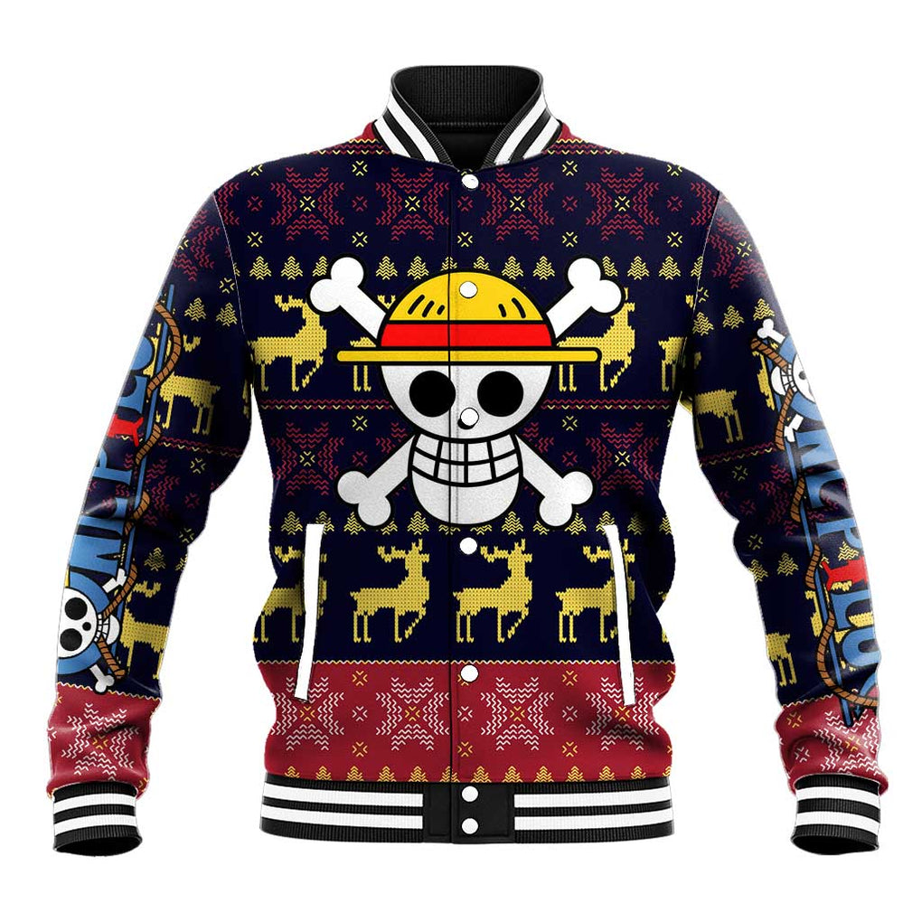 Monbkey D, Luffy - Straw Hat - One Piece Baseball Jacket Anime Mix Christmas Style