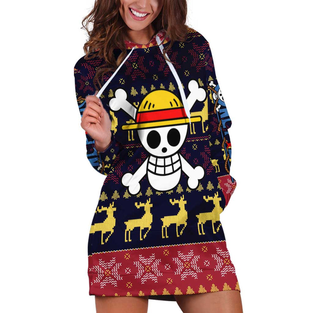 Monbkey D, Luffy - Straw Hat - One Piece Hoodie Dress Anime Mix Christmas Style