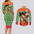 Yamcha - Dragon Ball Couples Matching Long Sleeve Bodycon Dress and Long Sleeve Button Shirt Anime Mix Christmas Style